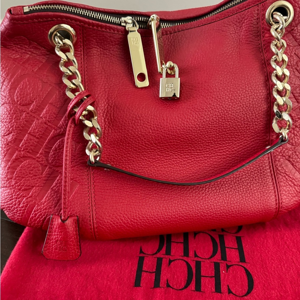 Carolina Herrera red bag